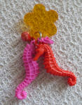 Busy Beaks Seahorse Dangle