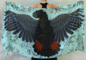 Shovava Red Tail Black Cockatoo on Blue Shawl