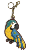 Parrot Blue Key Fob Coin Purse by Chala